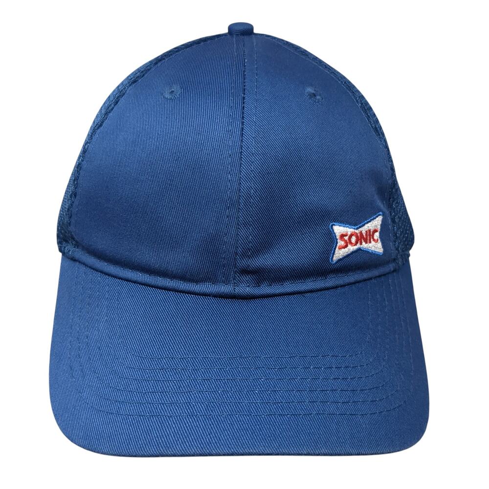 Sonic Snpaback Trucker Hat Blue One Size Adjustable Embroidered Mesh Back